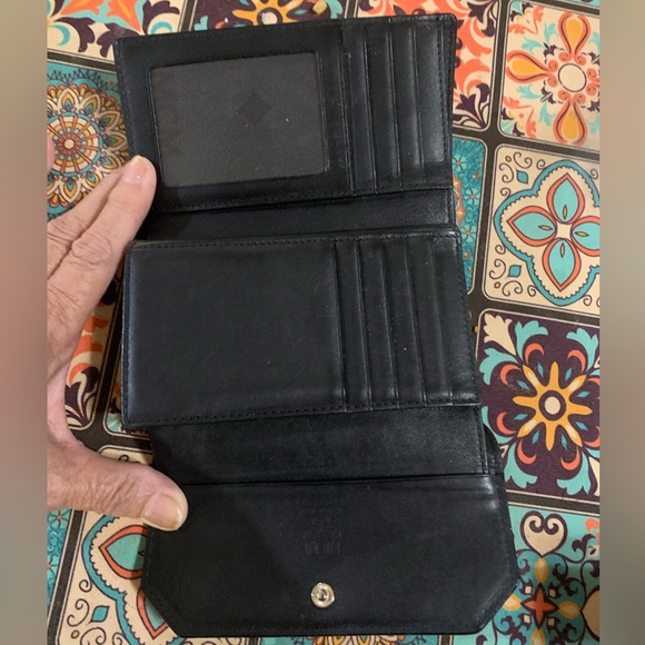 Authentic MCM Black Wallet with Gold Studs - Picture 2 of 5